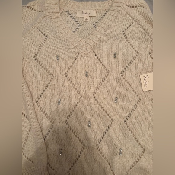 Nurture by westbound rhinestone sweater NWT L - Picture 3 of 6